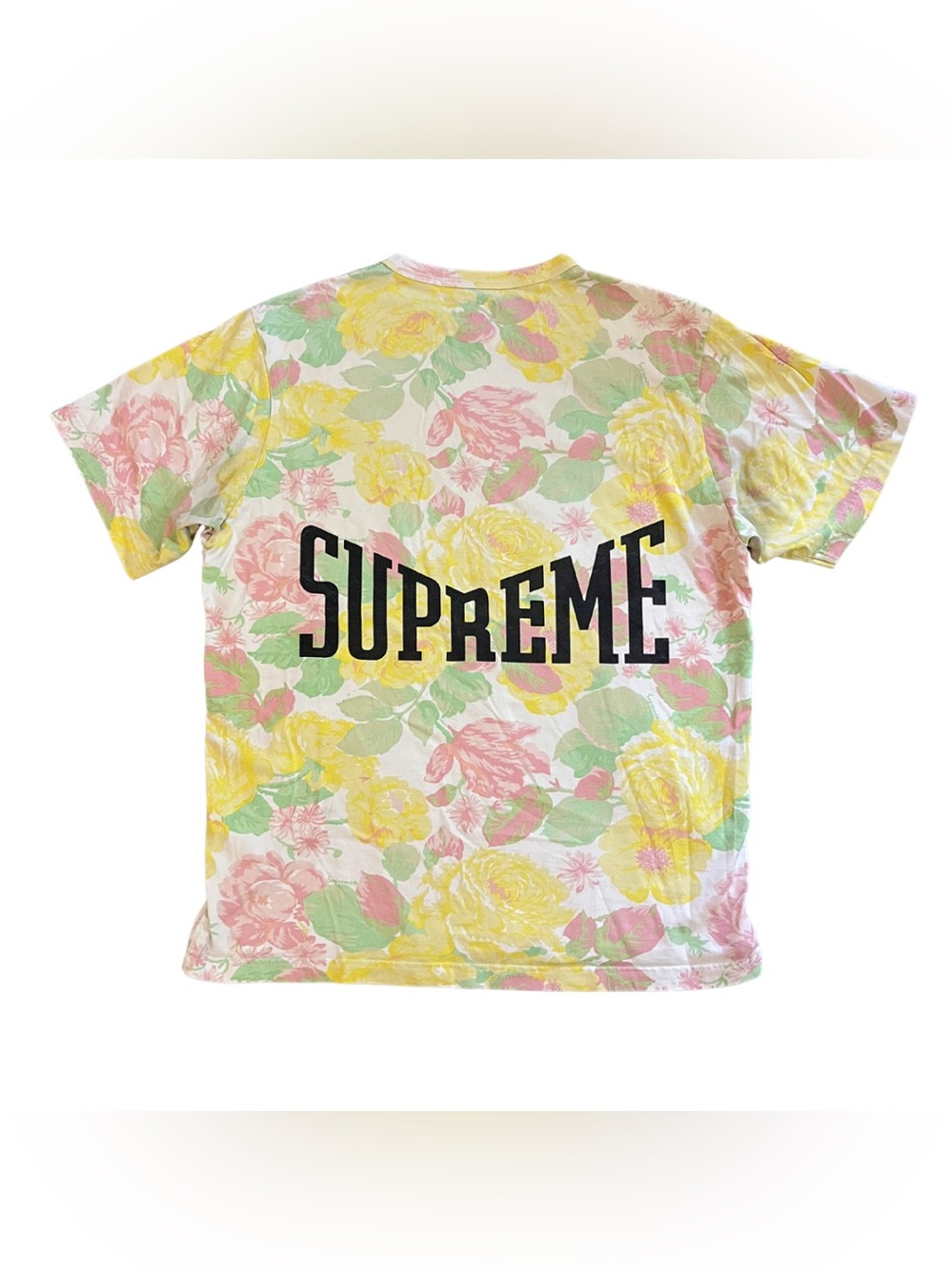 Supreme Mens Flowers Tee Large All-Over Print Pastel Limited Edition Streetwear